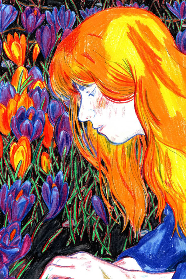 Colored pencil illustrations by Hannah Lock