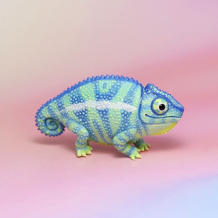 Polymer clay animal sculpture by Ramalama Creatures