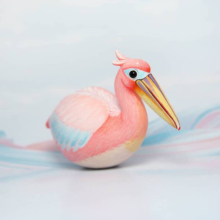 Polymer clay animal sculpture by Ramalama Creatures