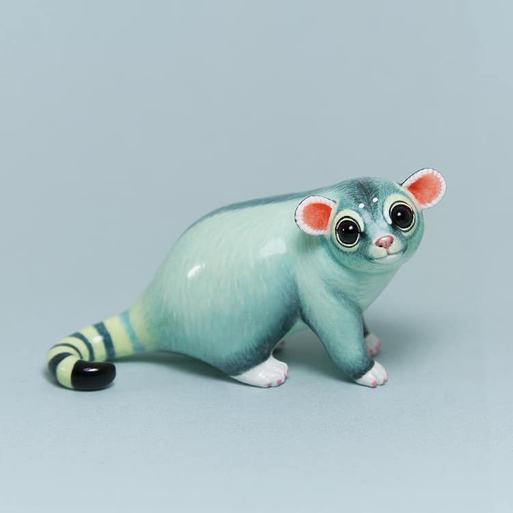 Polymer clay animal sculpture by Ramalama Creatures