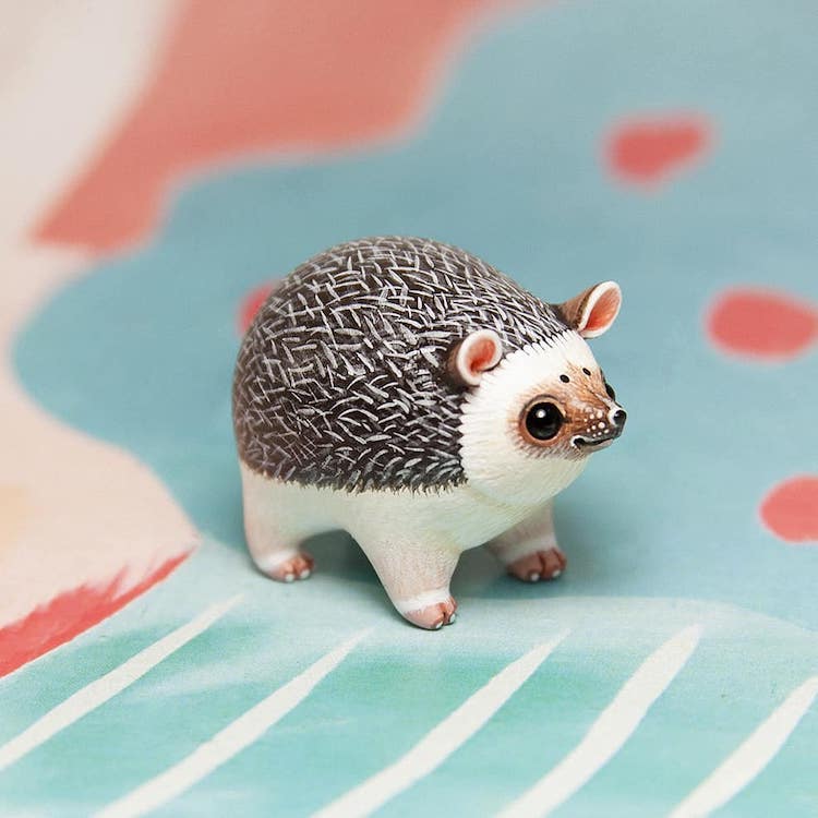 Polymer clay animal sculpture by Ramalama Creatures