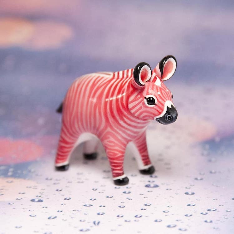 Polymer clay animal sculpture by Ramalama Creatures