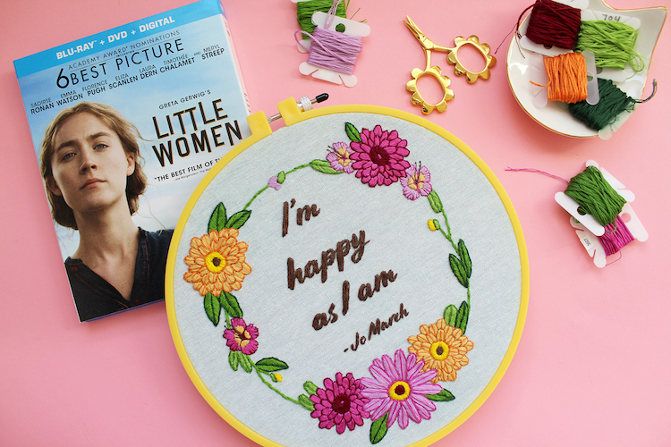 Little Women inspired embroidery pattern