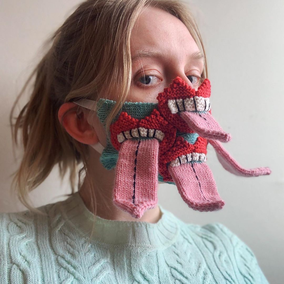 Knitted face masks