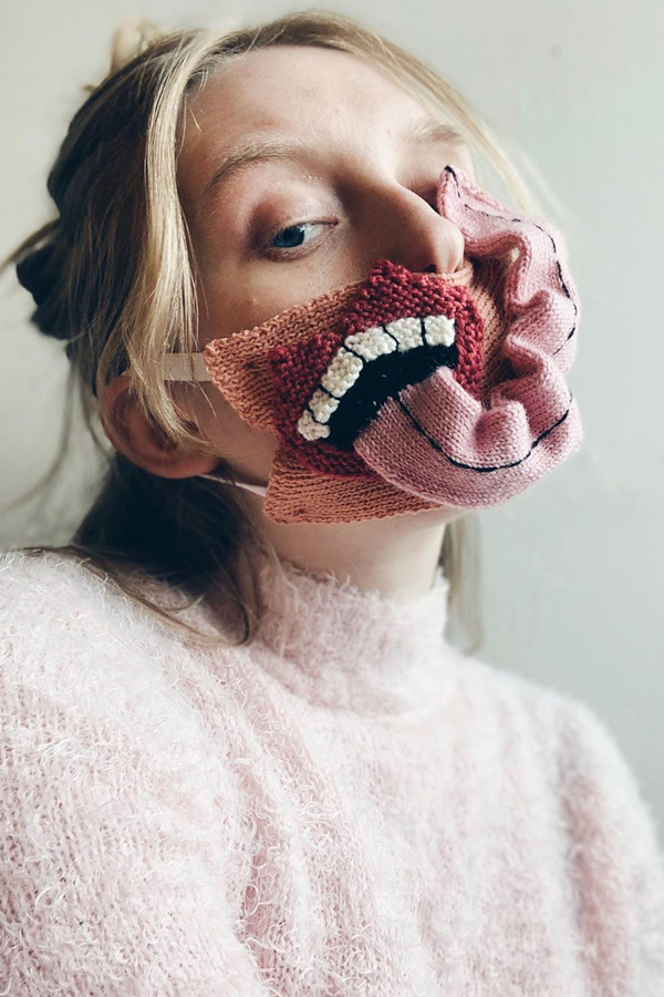 Bizarre decorative face masks