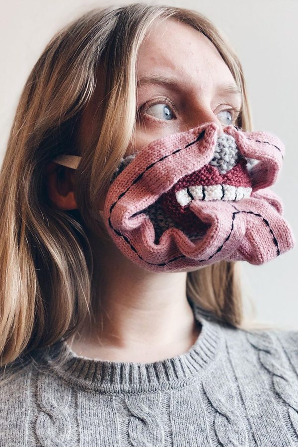 Bizarre decorative face masks