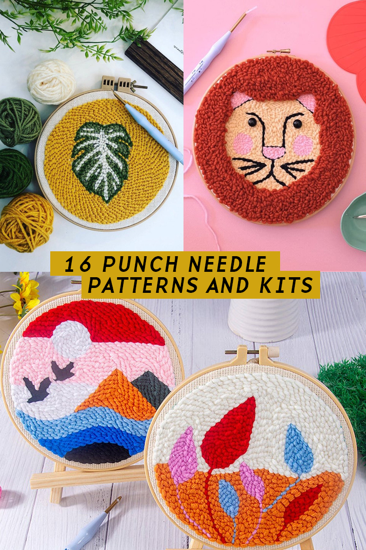 Punch Needle Kit by Arounna Khounnoraj: Leaf Design