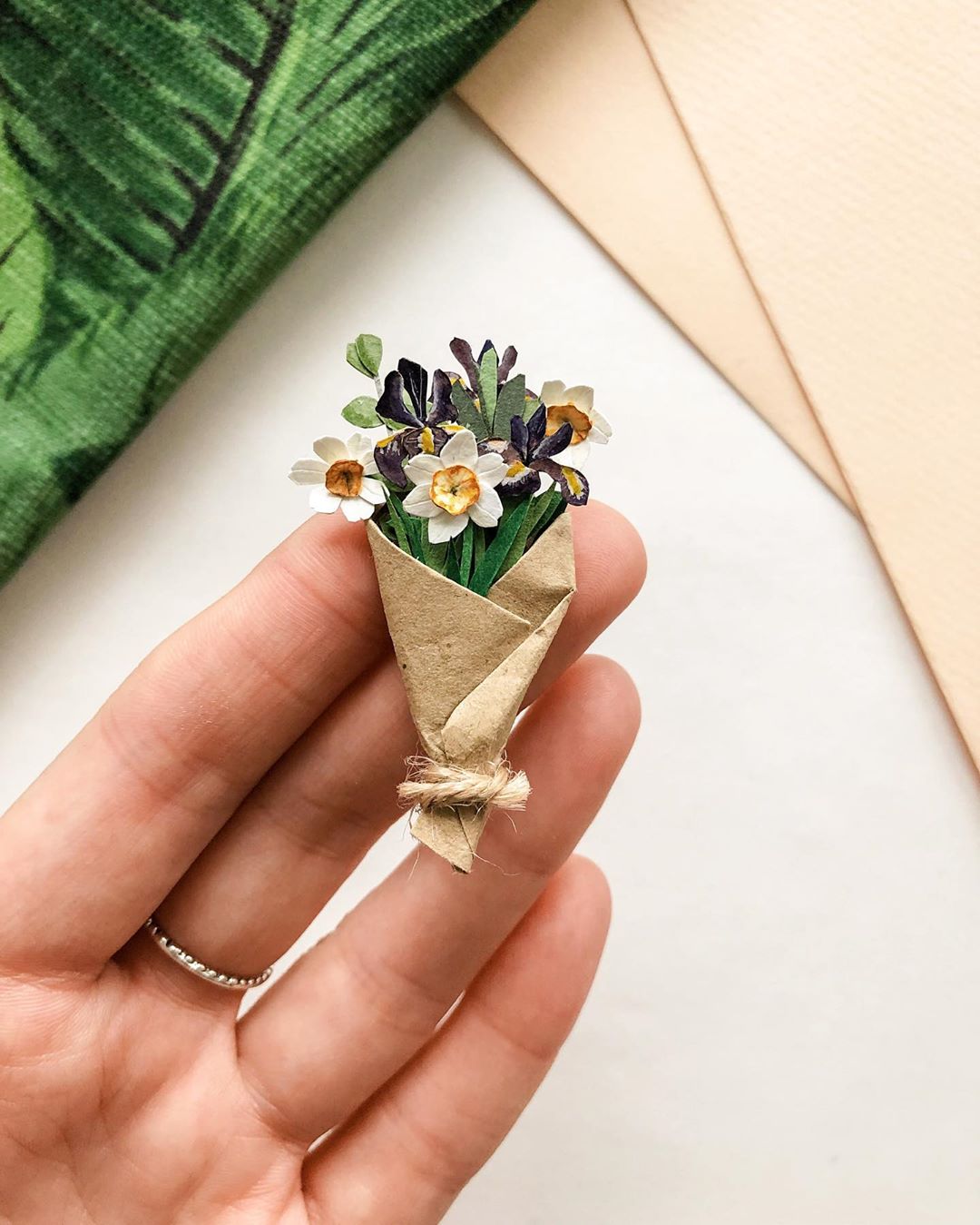 Bouquet of paper flowers