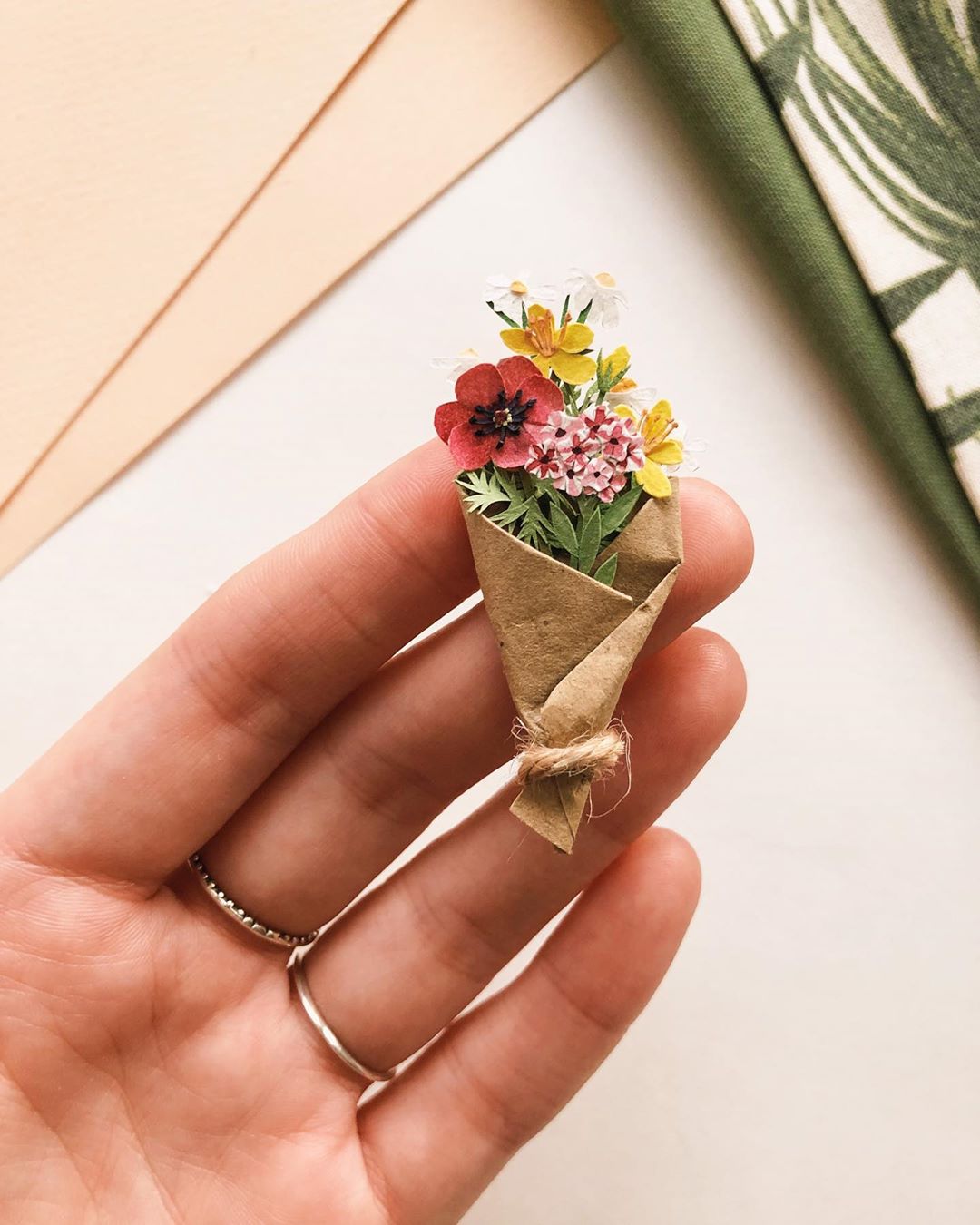 Bouquet of paper flowers