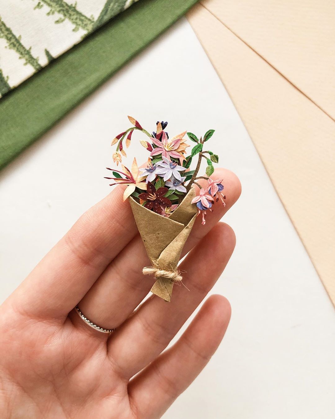 Bouquet of paper flowers