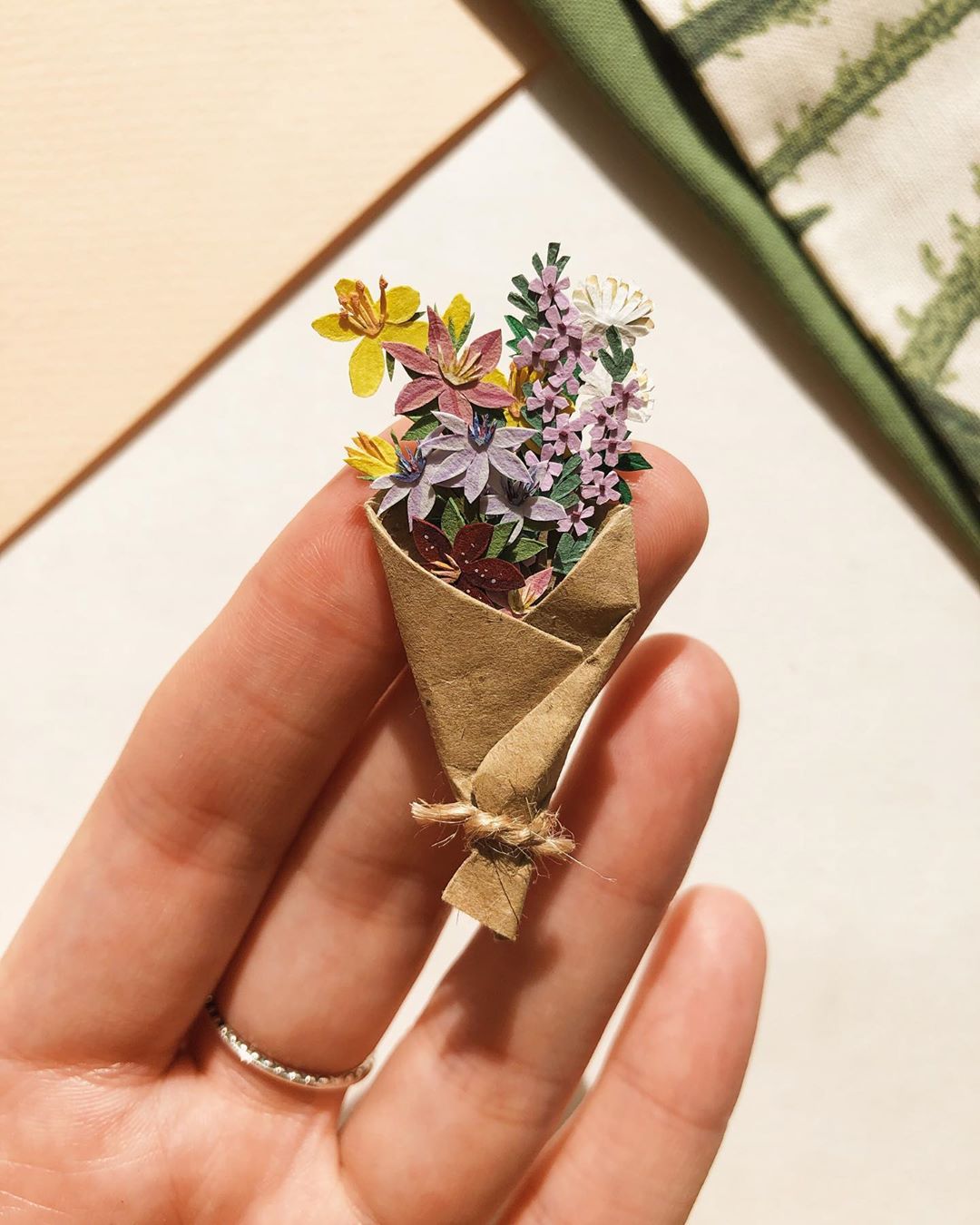 Tiny paper flowers