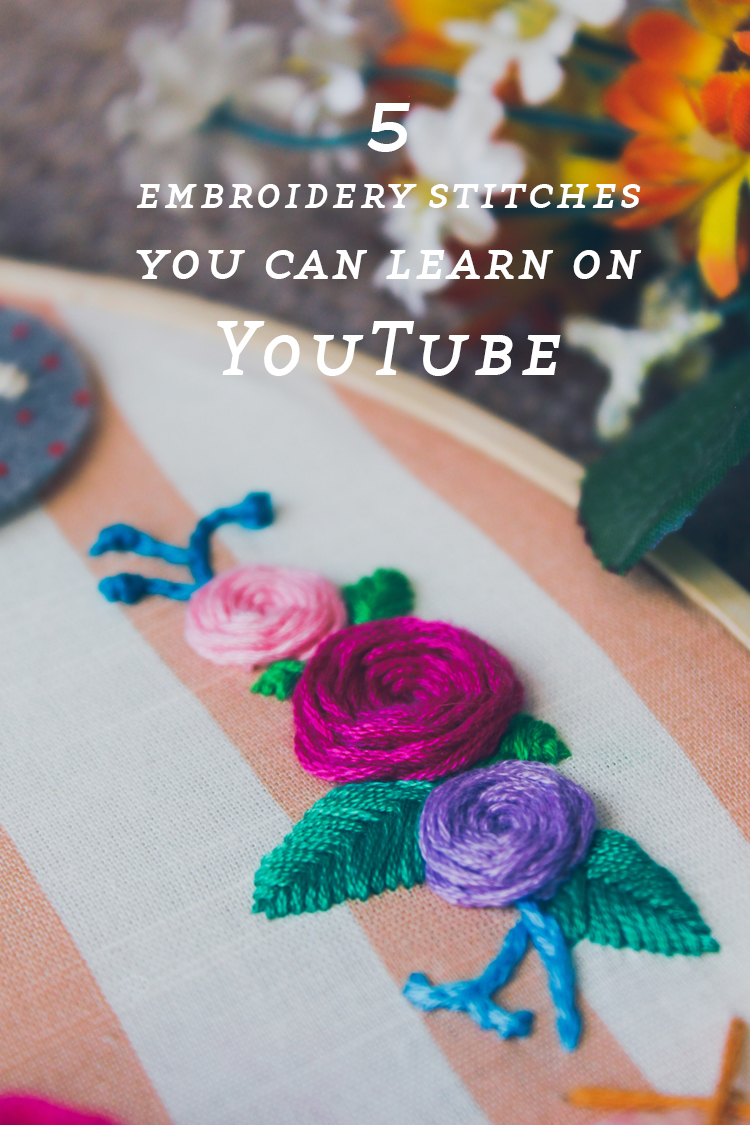 Learn hand embroidery on YouTube