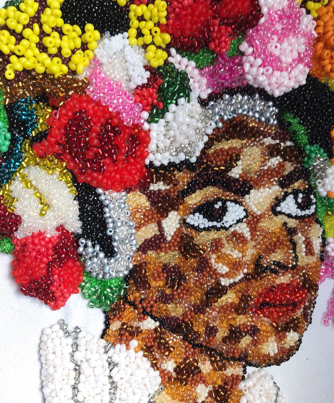 Bead embroidery by Celia Jayi