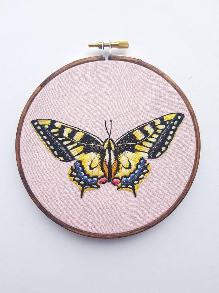 Butterfly embroidery by Georgie K. Emery