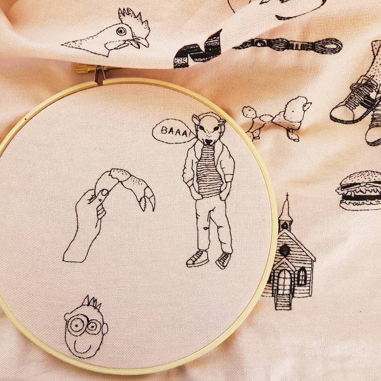 Daily hand embroidery project by Amy Jones