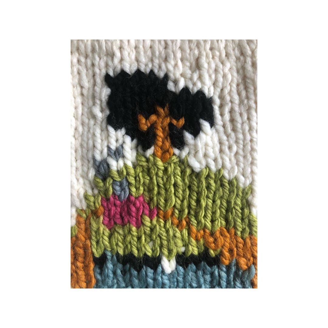 Knitted portrait