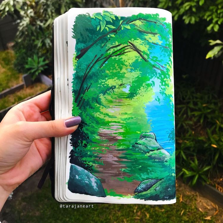 Sketchbook painting by Tara Jane