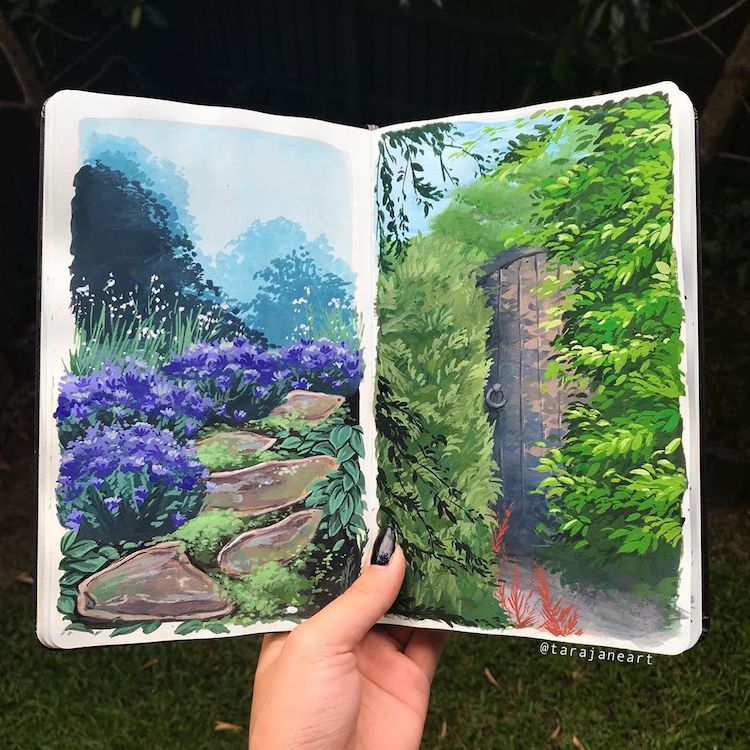 Sketchbook painting by Tara Jane