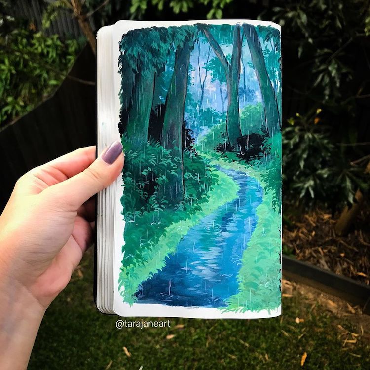 Sketchbook painting by Tara Jane