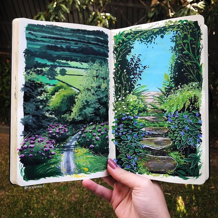 Sketchbook painting by Tara Jane