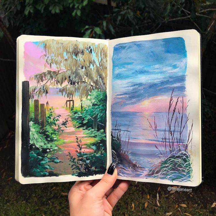 Sketchbook painting by Tara Jane