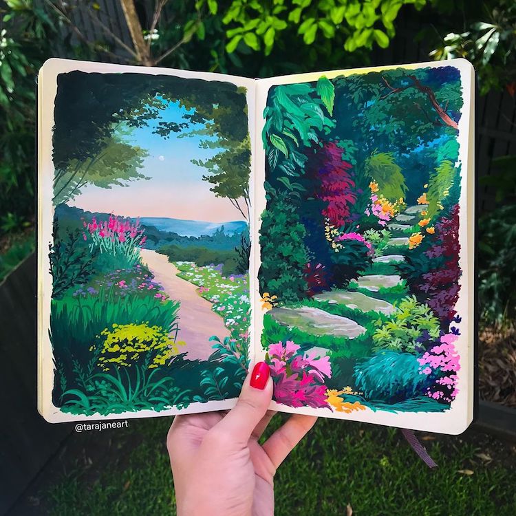 Sketchbook painting by Tara Jane