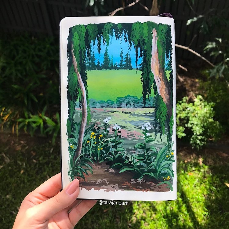 Sketchbook painting by Tara Jane