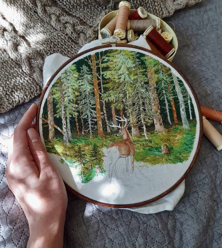 Thread Painting Embroidery by Jūra Gric