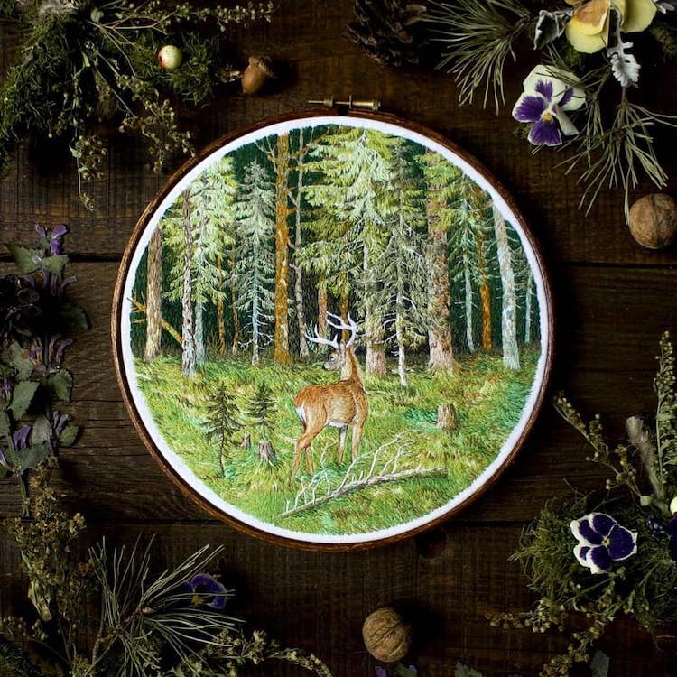 Thread Painting Embroidery by Jūra Gric