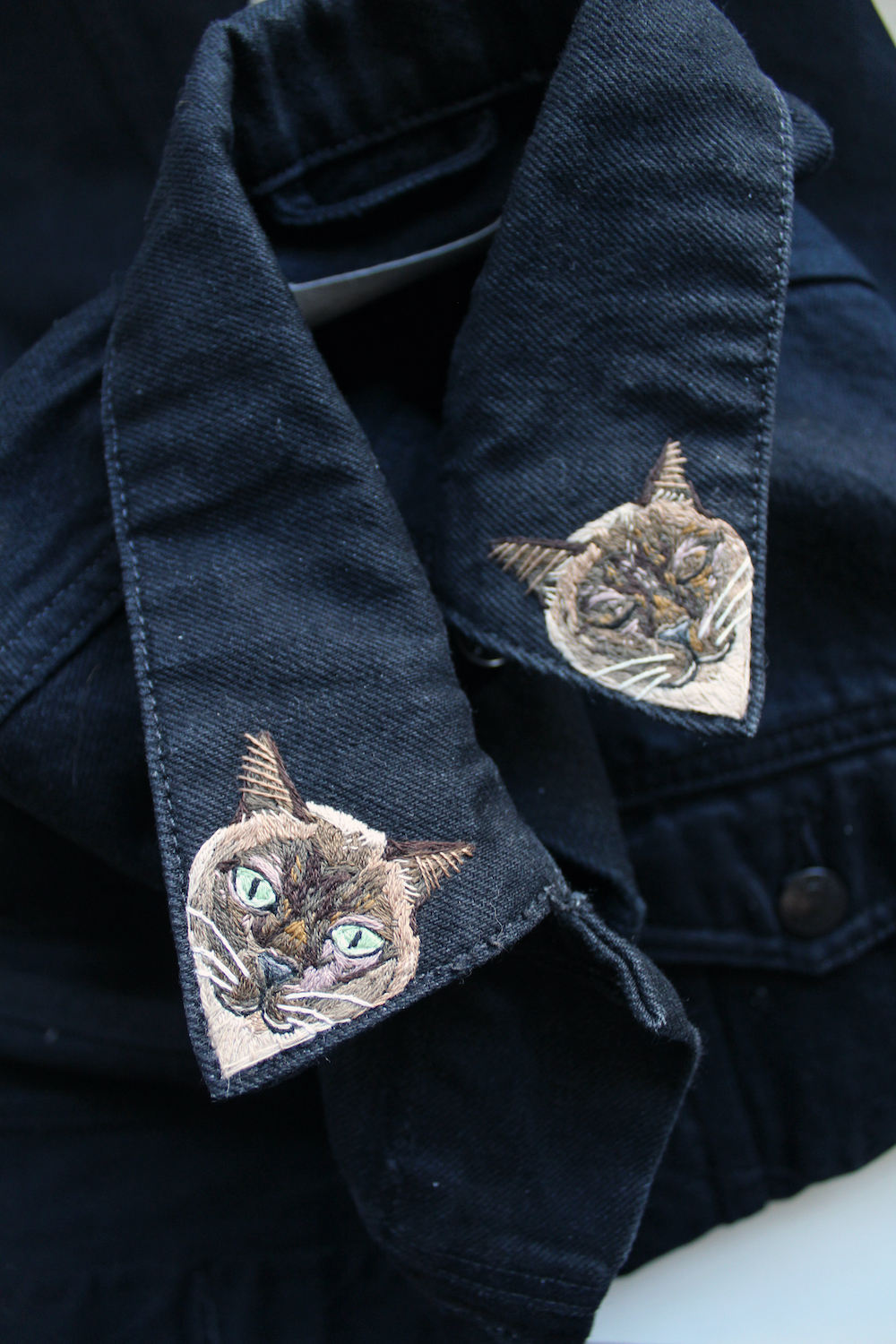 Custom cat embroidery