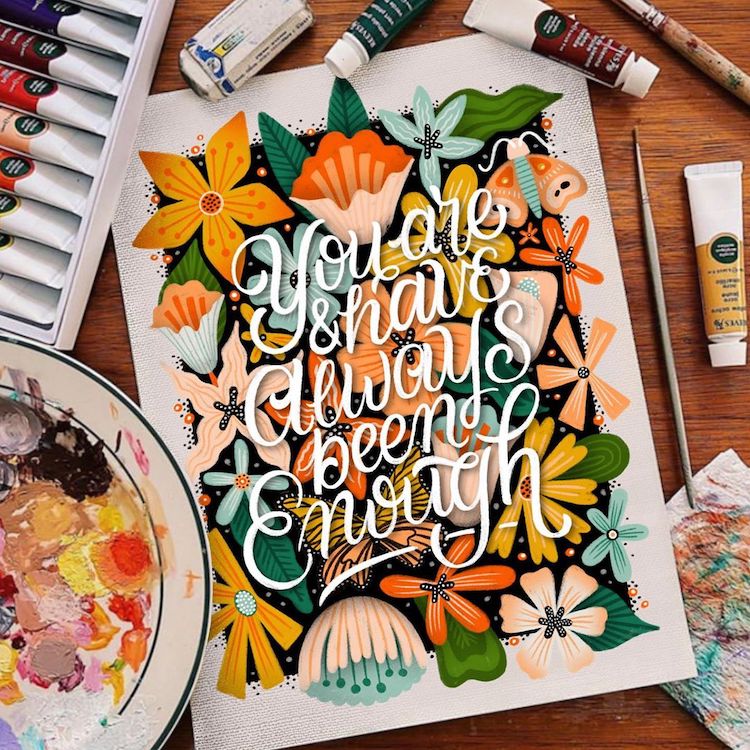 Hand lettered illustration by Macarena Chomik