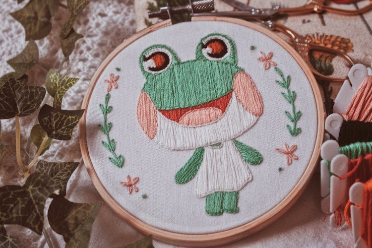 Animal Crossing embroidery