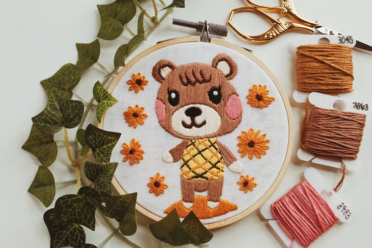 Animal Crossing embroideries