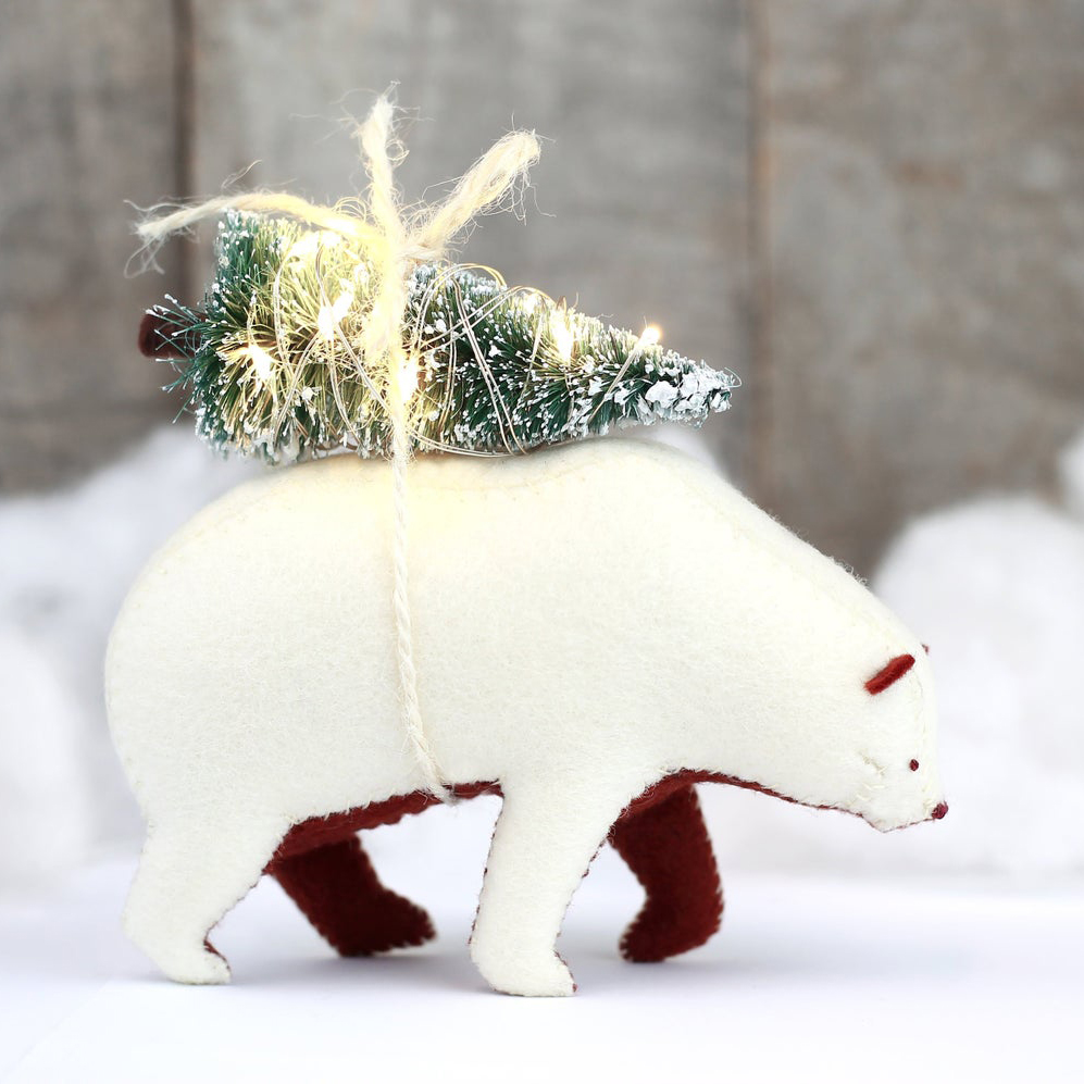 Christmas Tree Bear Soft Sculpture