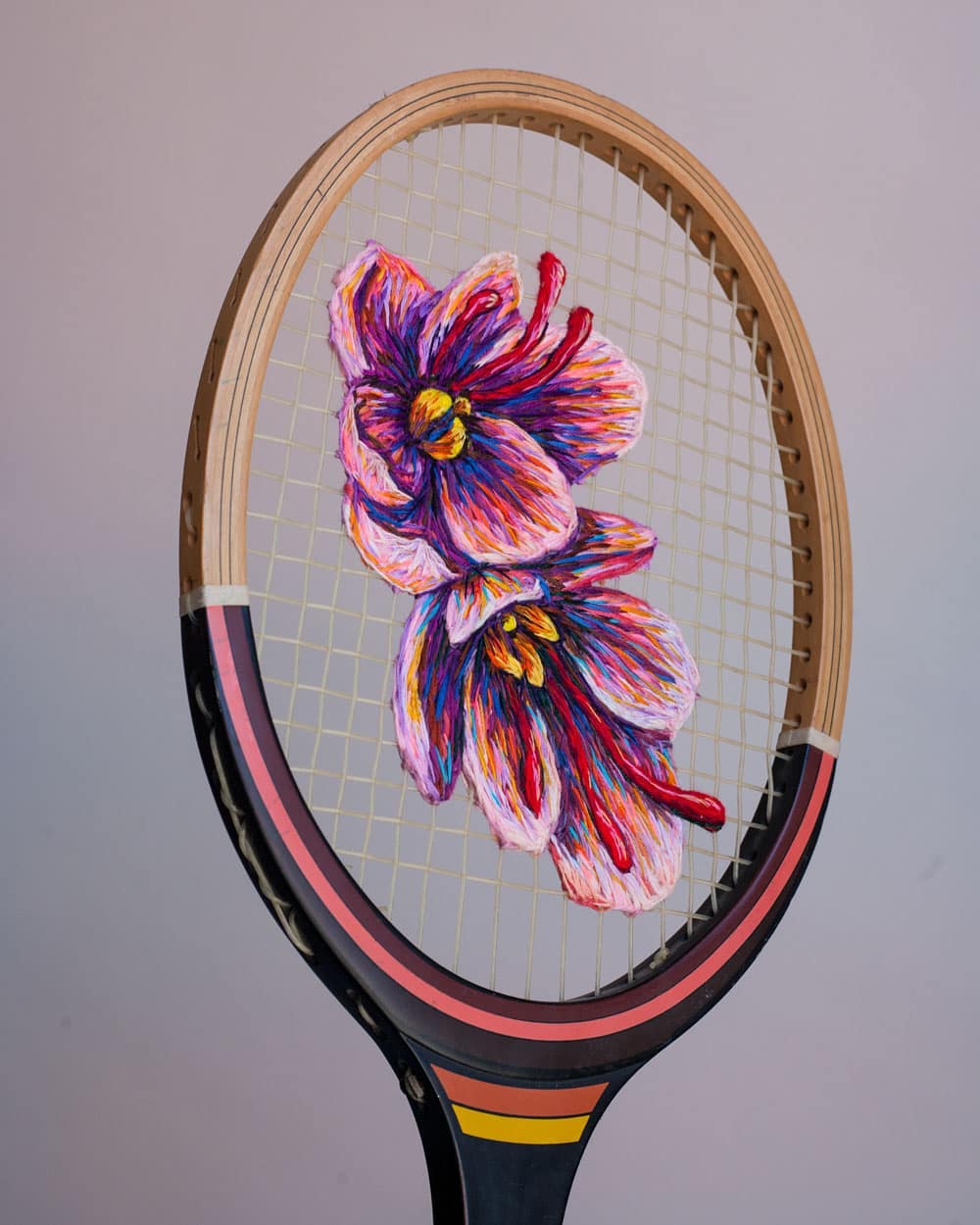 Tennis Racket Embroidery by Danielle Clough