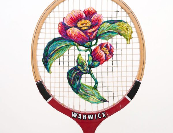 Tennis Racket Embroidery by Danielle Clough