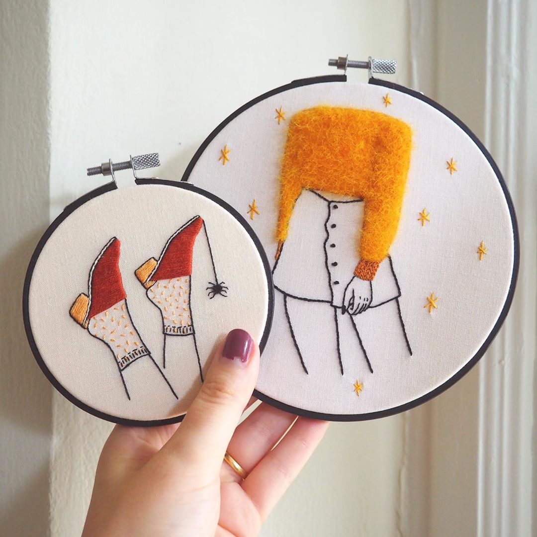 Halloween embroideries by Dearest Q