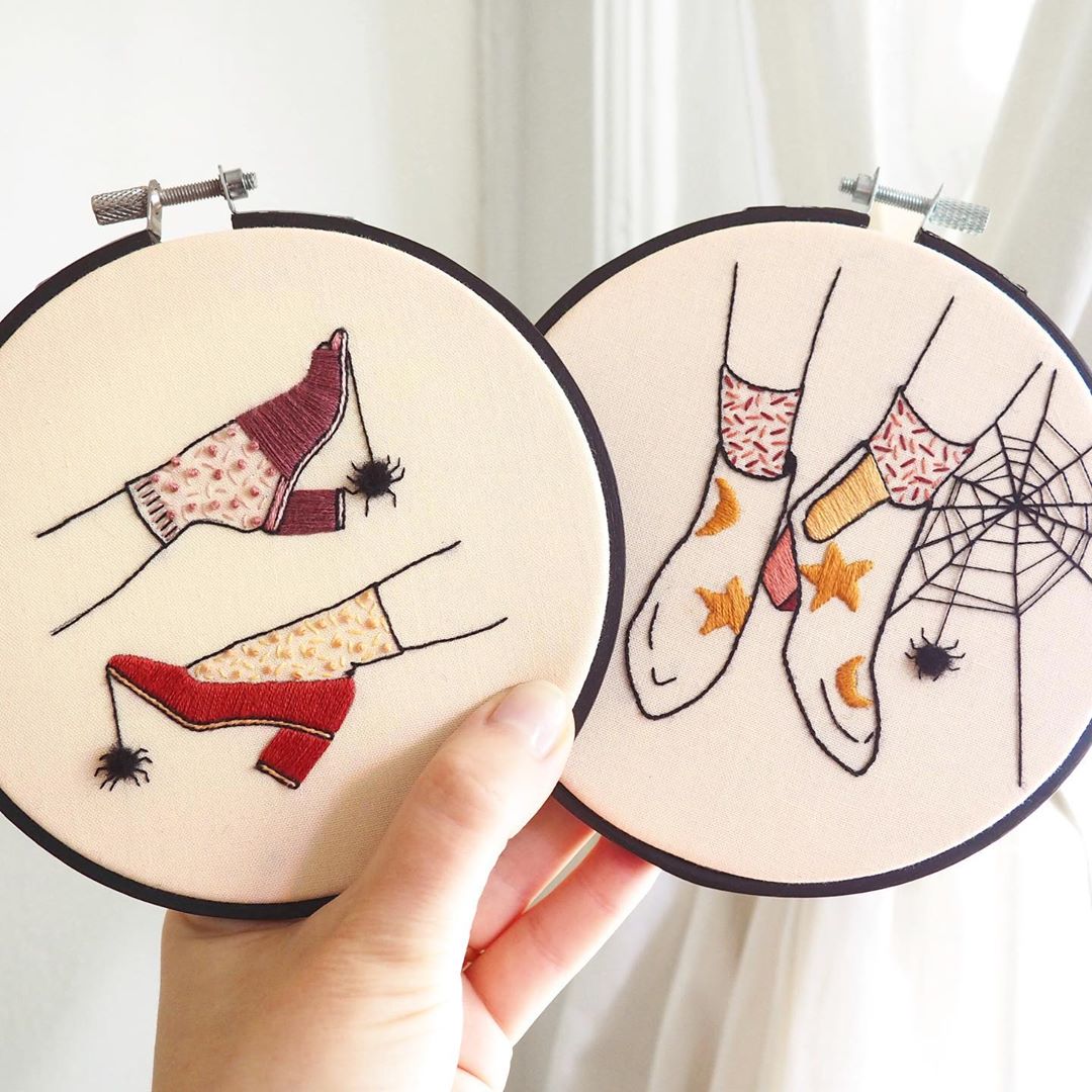 Halloween embroideries by Dearest Q