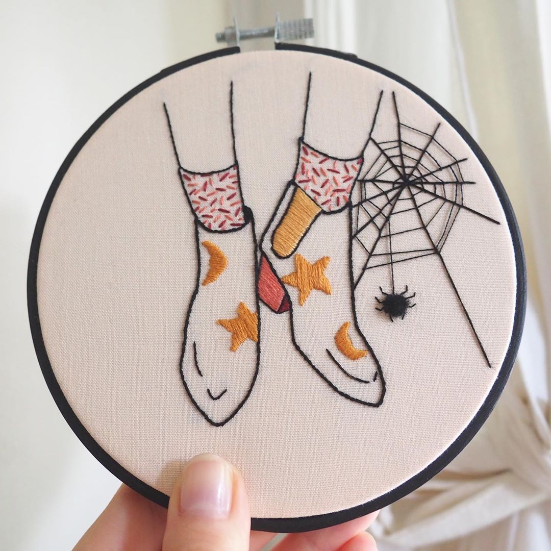 Halloween embroideries by Dearest Q