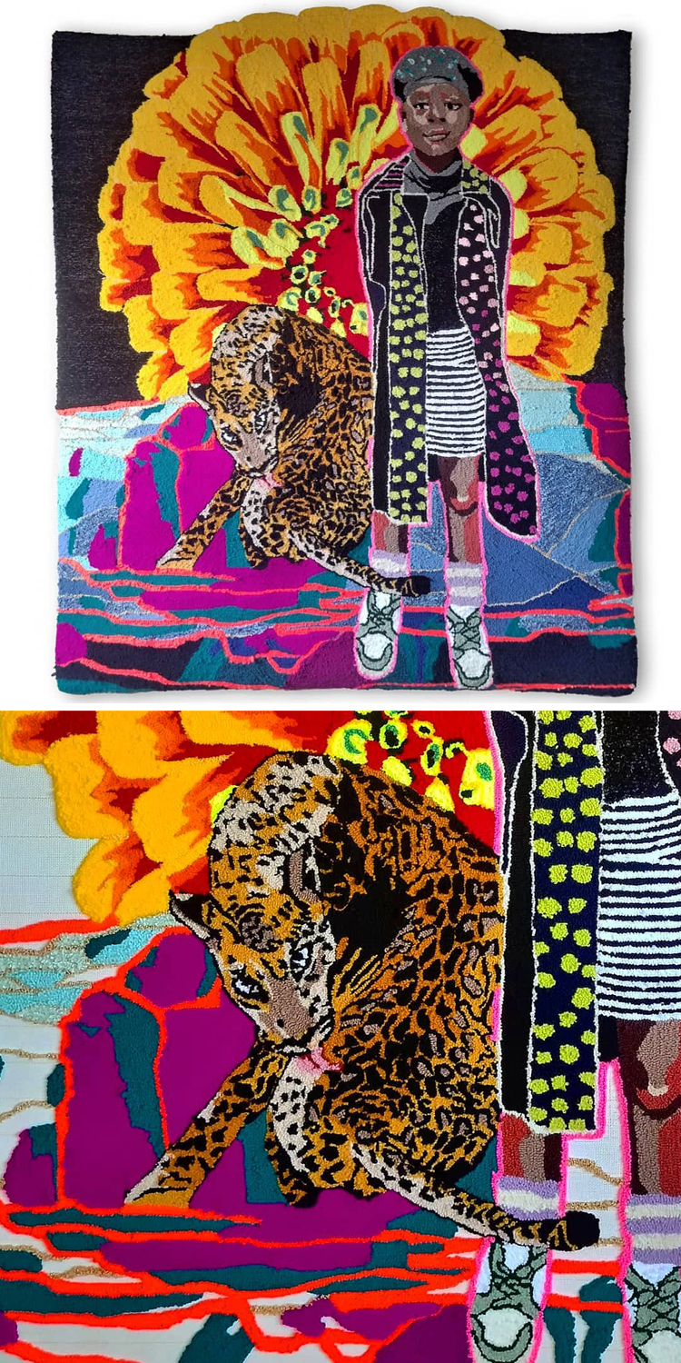 Tufted art by Simone Saunders