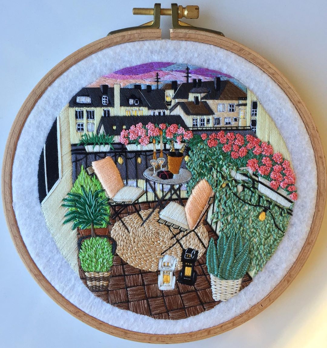 Interior embroidery by Fatma Karaca