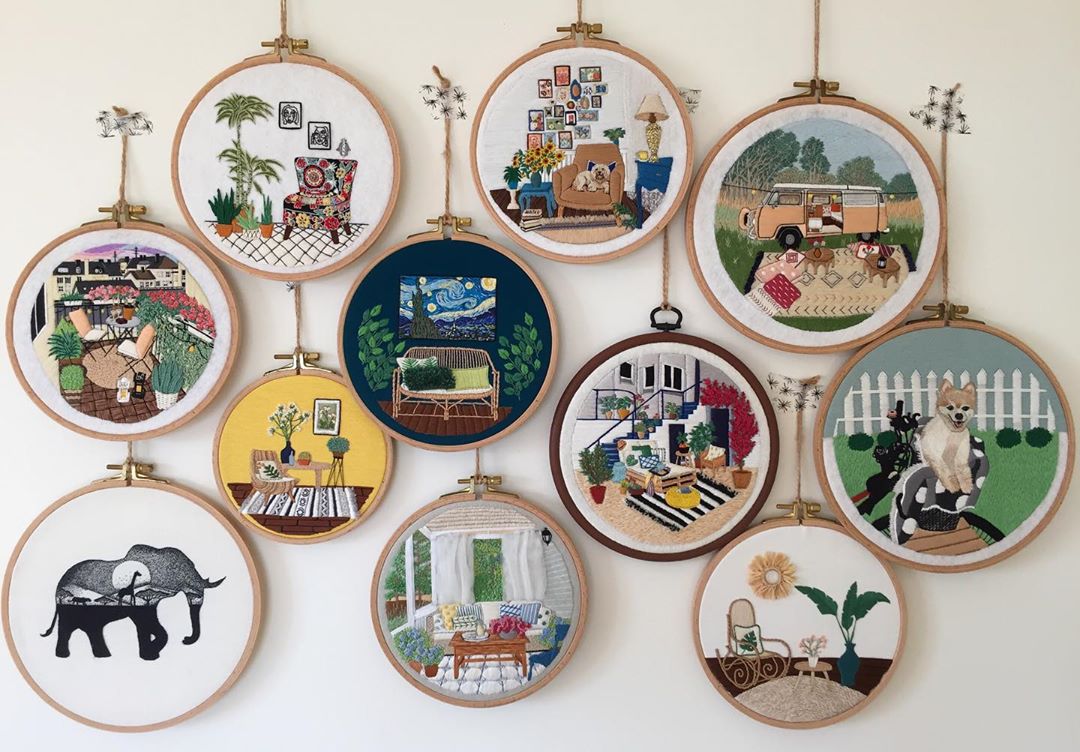 Interior embroidery by Fatma Karaca