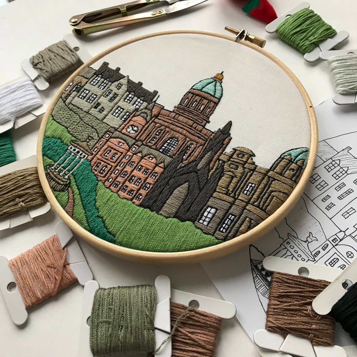 Edinburgh Embroidery Pattern