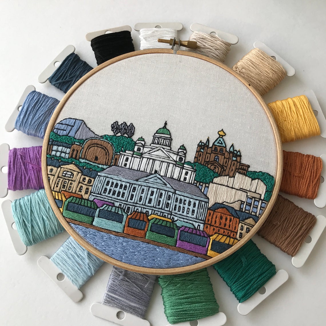 Architecture Embroidery Pattern