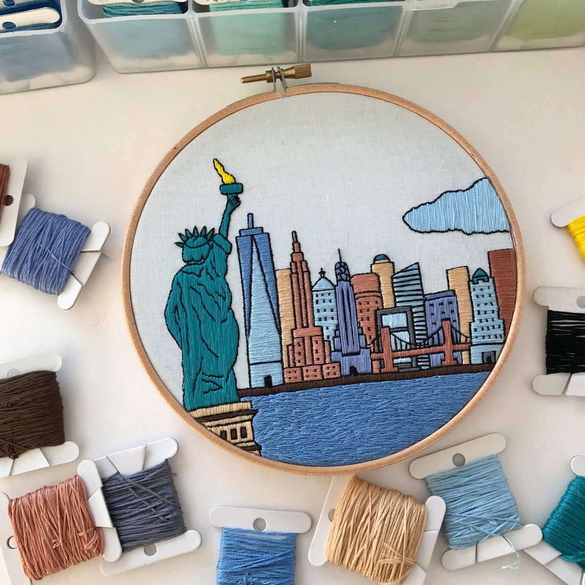 New York City Embroidery Pattern