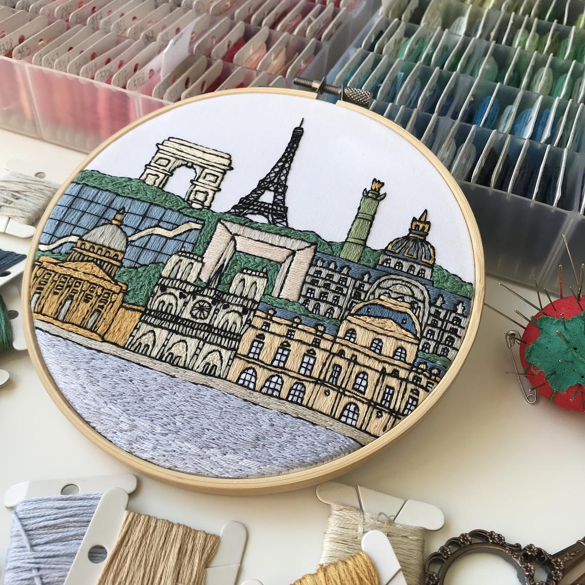 Paris Embroidery Pattern