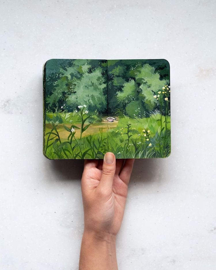 Painted Sketchbook by Hannah Podury