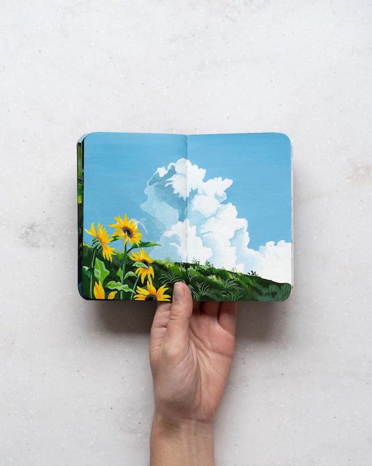 Painted Sketchbook by Hannah Podury