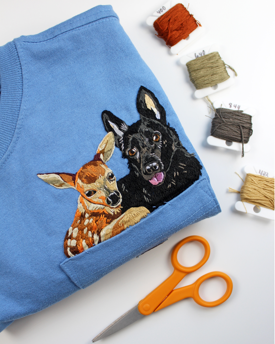 Custom Pet Embroidery on a Shirt