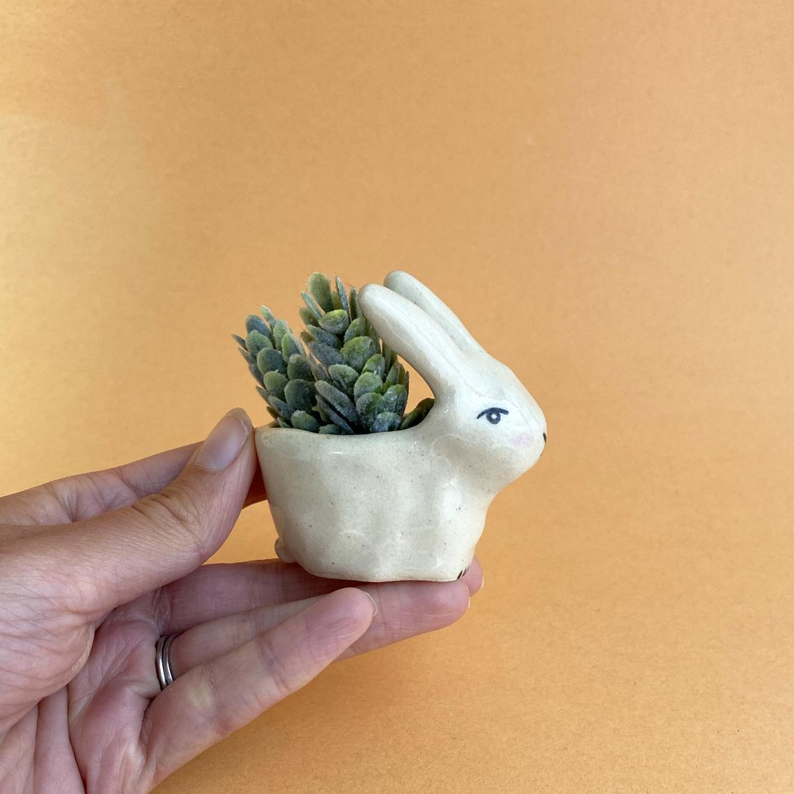 Small bunny planter